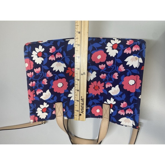 Kate Spade 25th Anniversary Sam Washington Square Small Floral Fabric Tote Purse - Picture 4 of 10